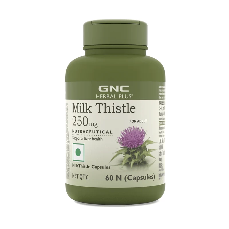 GNC Herbal Plus Milk Thistle - 250mg Detoxifies Liver Toxins & Supports Liver Health
